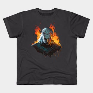 Geralt in Comic Book Style Kids T-Shirt